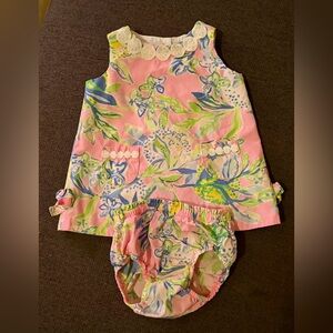 Lilly Pulitzer Pink Floral Two-Piece Dress & Bloomers